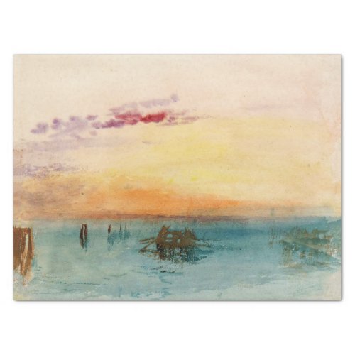 William Turner _ The Lagoon near Venice at Sunset Tissue Paper