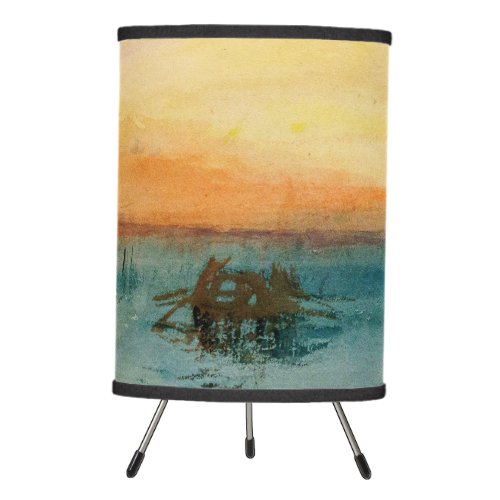 William Turner _ The Lagoon near Venice at Sunset Tripod Lamp