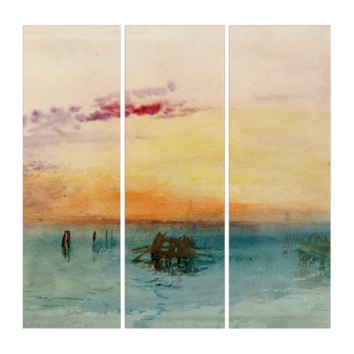 William Turner _ The Lagoon near Venice at Sunset Triptych