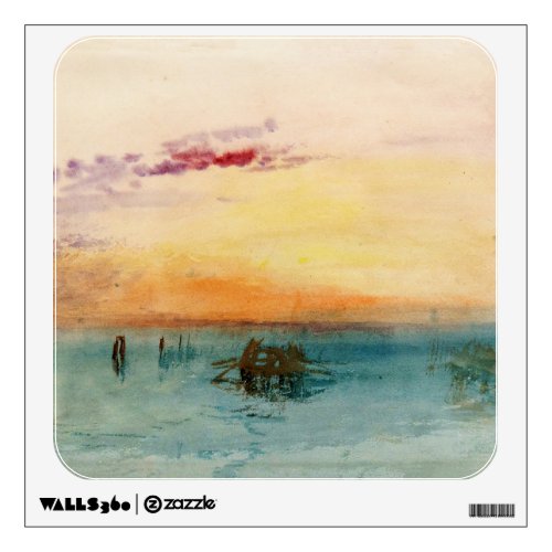 William Turner _ The Lagoon near Venice at Sunset Wall Decal