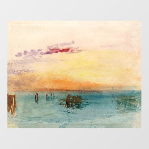 William Turner _ The Lagoon near Venice at Sunset Wall Decal