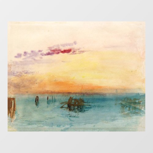 William Turner _ The Lagoon near Venice at Sunset Window Cling