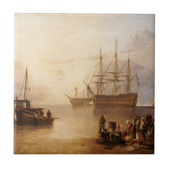William Turner - The Sun Setting Through Vapour Ceramic Tile (Front)