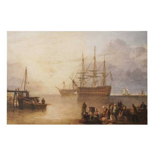 William Turner - The Sun Setting Through Vapour Faux Canvas Print (Front)