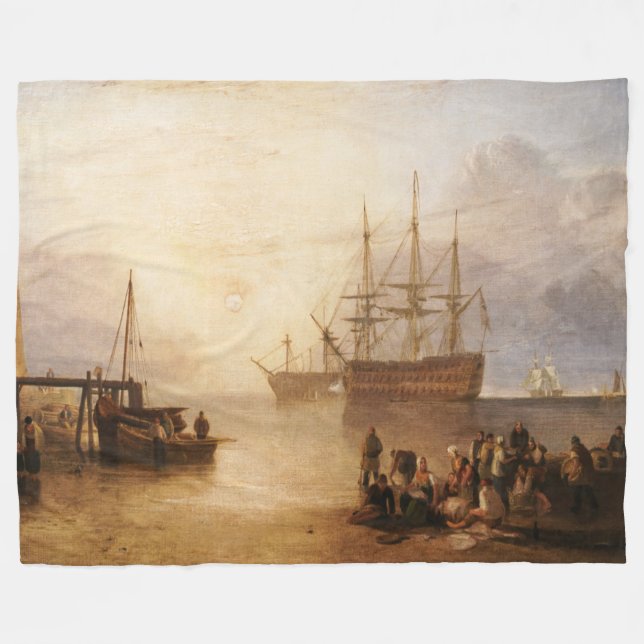 William Turner - The Sun Setting Through Vapour Fleece Blanket (Front (Horizontal))