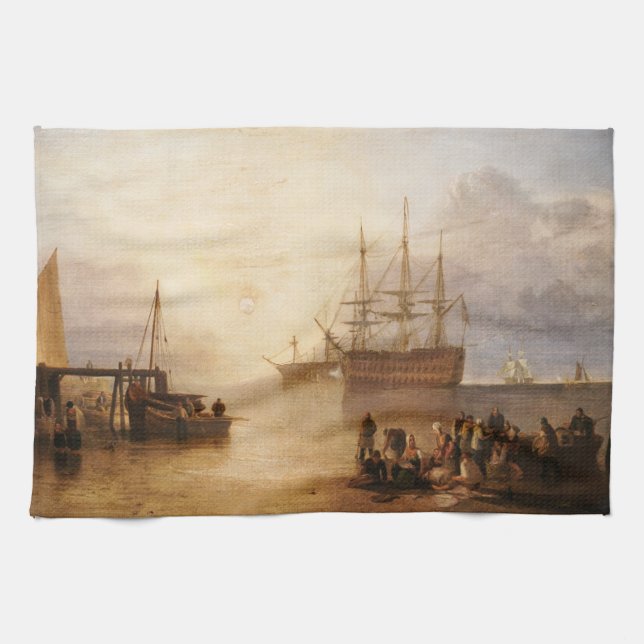 William Turner - The Sun Setting Through Vapour Kitchen Towel (Horizontal)