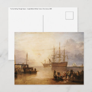 William Turner - The Sun Setting Through Vapour Postcard