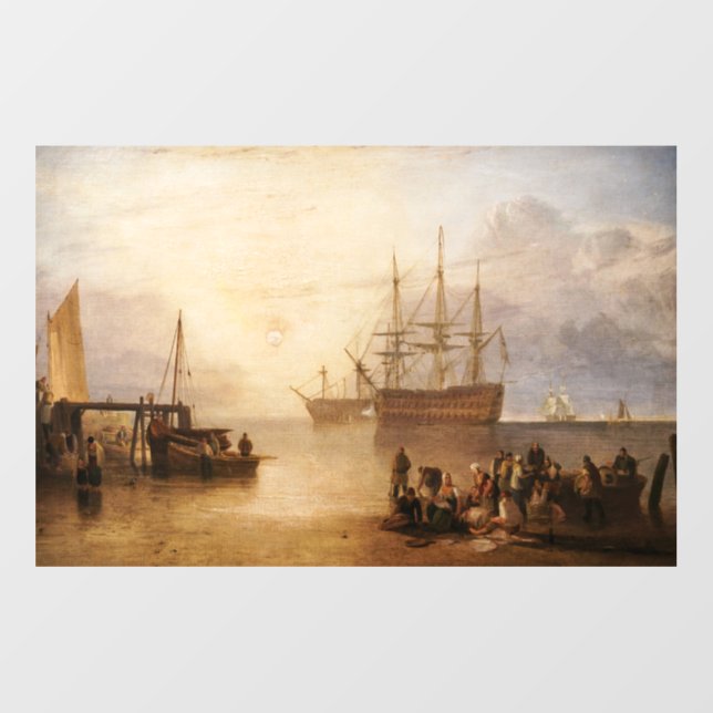 William Turner - The Sun Setting Through Vapour Wall Decal (Front)