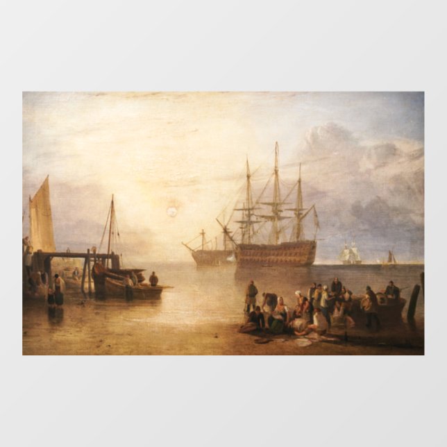 William Turner - The Sun Setting Through Vapour Window Cling (Sheet)