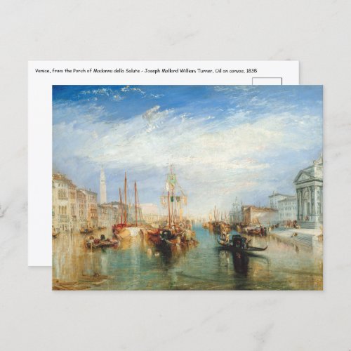 William Turner _ Venice Porch Madonna della Salute Postcard