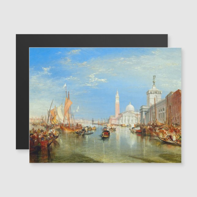 William Turner - Venice, The Dogana Magnetic Card (Front/Back)