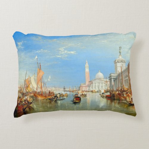 William Turner _ Venice The Dogana  San Giorgio Accent Pillow