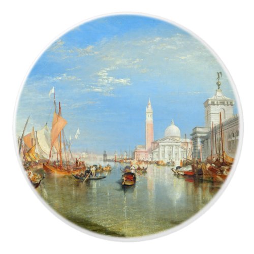 William Turner _ Venice The Dogana  San Giorgio Ceramic Knob