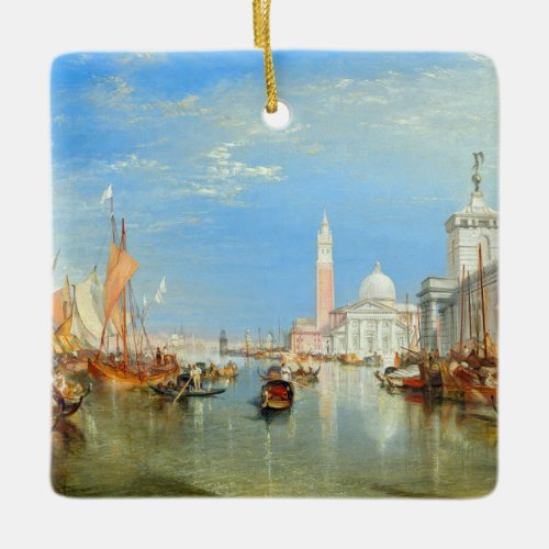 William Turner _ Venice The Dogana  San Giorgio Ceramic Ornament