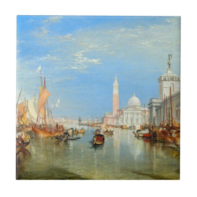 William Turner - Venice, The Dogana & San Giorgio Ceramic Tile (Front)