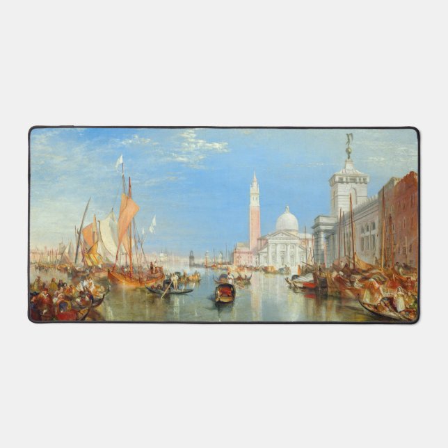William Turner - Venice, The Dogana & San Giorgio Desk Mat (Front)