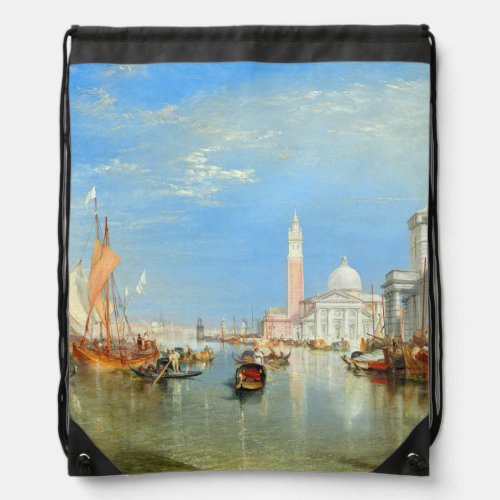 William Turner _ Venice The Dogana  San Giorgio Drawstring Bag
