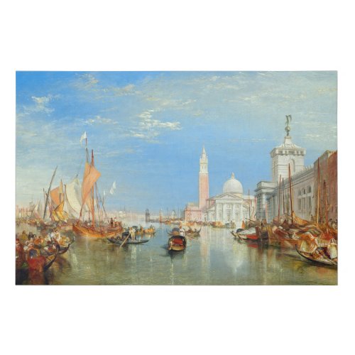 William Turner _ Venice The Dogana  San Giorgio Faux Canvas Print