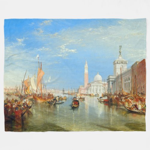 William Turner _ Venice The Dogana  San Giorgio  Fleece Blanket