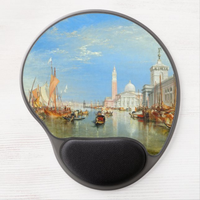 William Turner - Venice, The Dogana & San Giorgio Gel Mouse Pad (Front)