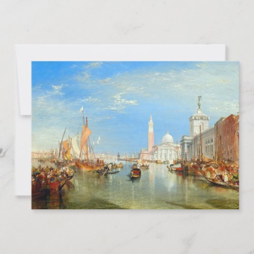 William Turner _ Venice The Dogana  San Giorgio Invitation