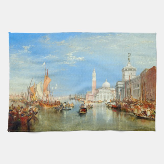 William Turner - Venice, The Dogana & San Giorgio Kitchen Towel (Horizontal)