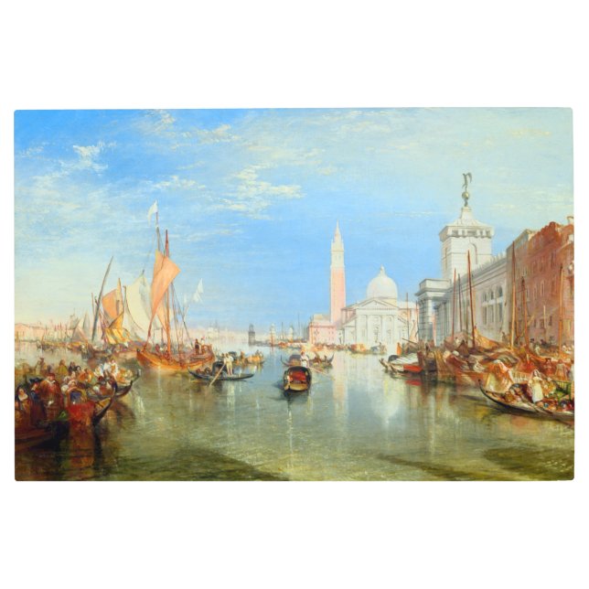 William Turner - Venice, The Dogana & San Giorgio Metal Print (Front)
