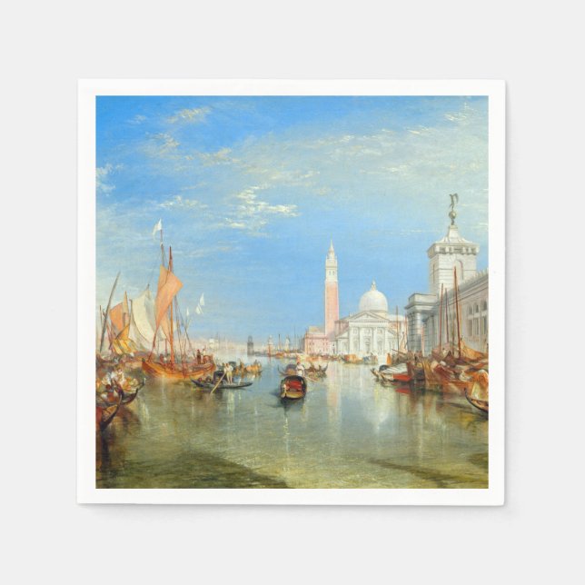 William Turner - Venice, The Dogana & San Giorgio Napkins (Front)