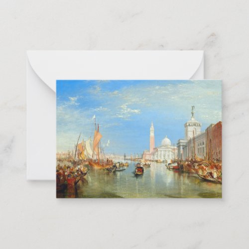 William Turner _ Venice The Dogana  San Giorgio Note Card