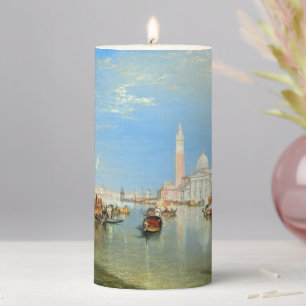 William Turner - Venice, The Dogana & San Giorgio Pillar Candle