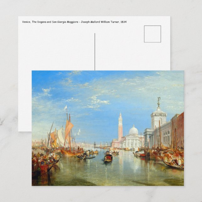 William Turner - Venice, The Dogana & San Giorgio Postcard (Front/Back)
