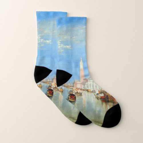 William Turner _ Venice The Dogana  San Giorgio Socks