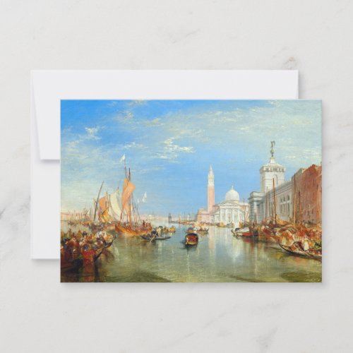 William Turner _ Venice The Dogana  San Giorgio Thank You Card