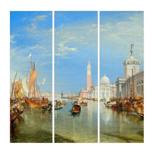 William Turner _ Venice The Dogana  San Giorgio Triptych