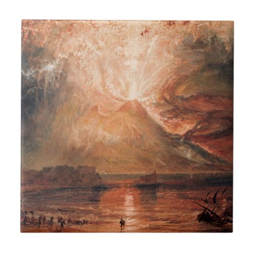 William Turner _ Vesuvius in Eruption Ceramic Tile