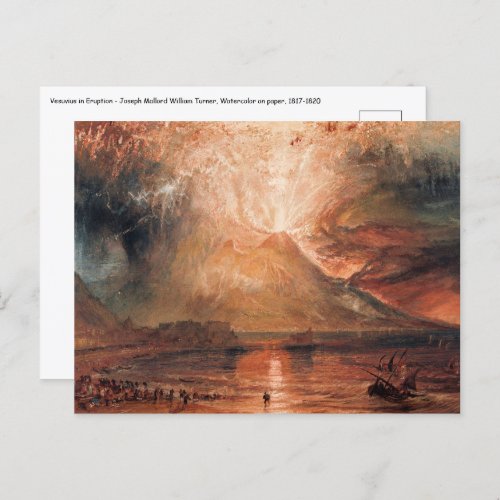 William Turner _ Vesuvius in Eruption Postcard