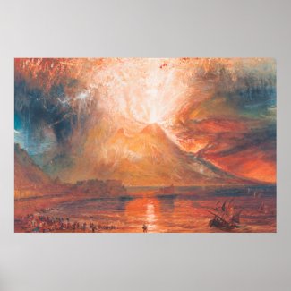 William Turner Vesuvius in Eruption waterscape art Poster