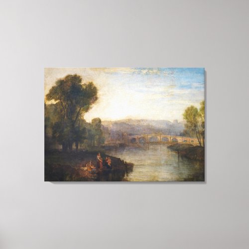 William Turner _ View of Richmond Hill and Bridge Canvas Print