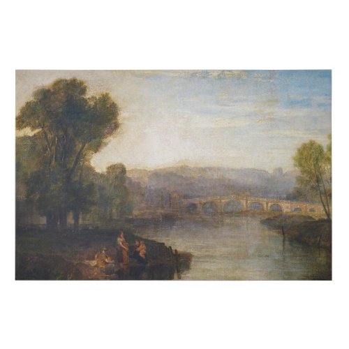 William Turner _ View of Richmond Hill and Bridge Faux Canvas Print