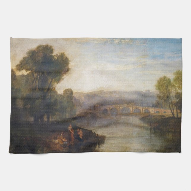 William Turner - View of Richmond Hill and Bridge Kitchen Towel (Horizontal)
