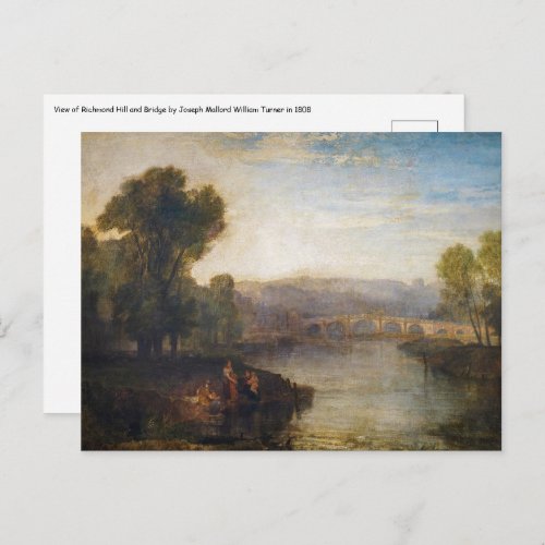 William Turner _ View of Richmond Hill and Bridge Postcard