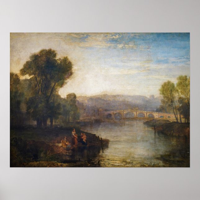William Turner - View of Richmond Hill and Bridge Poster (Front)