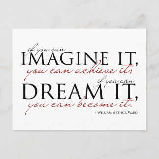 William Ward Imagine Quote Postcard