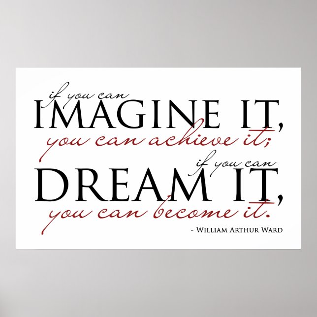 William Ward Imagine Quote Poster (Front)
