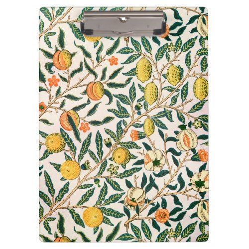 William William Morris Fruit Pomegranate White Orn Clipboard