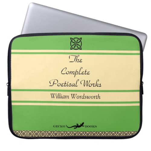 William Wordsworth Poems Retro Book Cover Laptop Sleeve