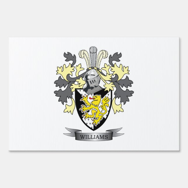 Williams Coat of Arms Yard Sign (Front)