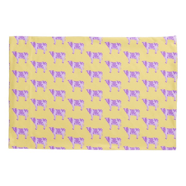 Williams College Ephs Purple Cows Pillow Case (Back)