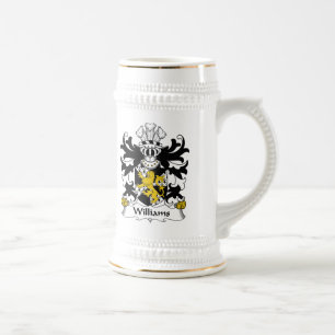 Williams Family Crest Beer Stein