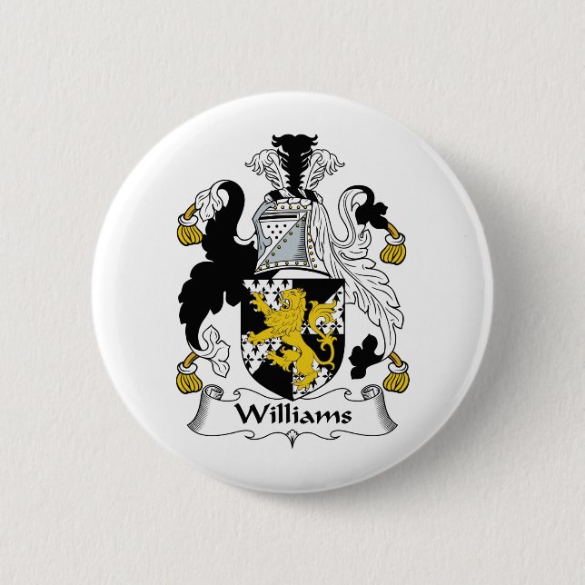 Williams Family Crest Pinback Button (Front)